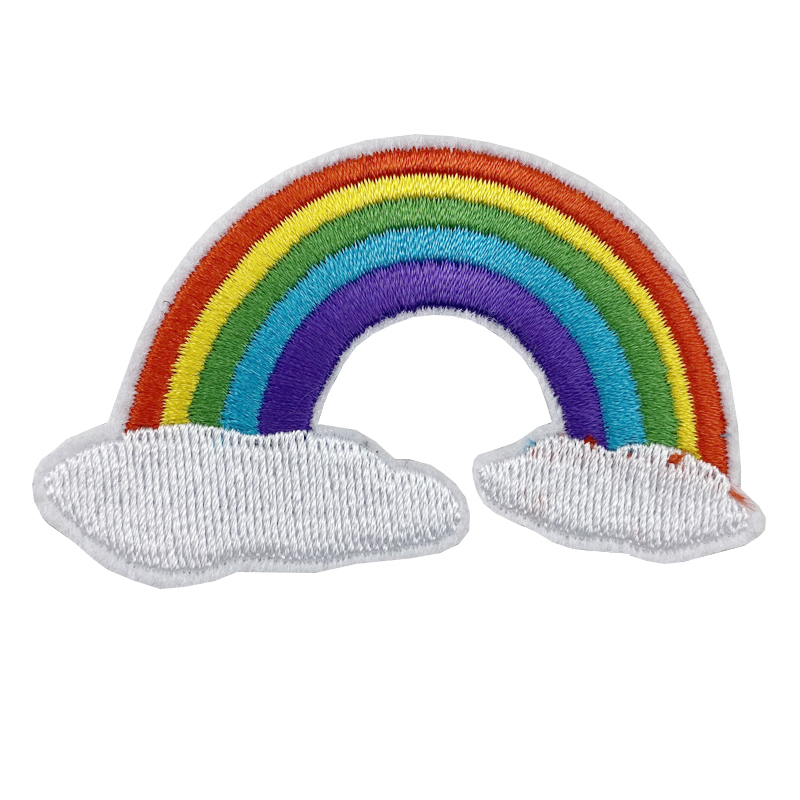rainbow embroidery patch