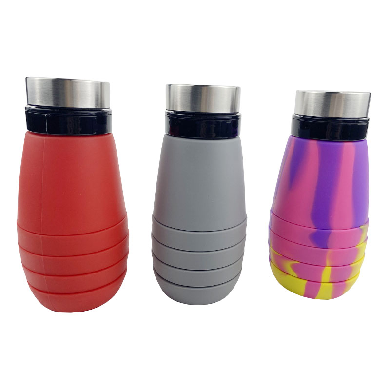 Reusable Silicone Collapsible Water Bottle For Travel