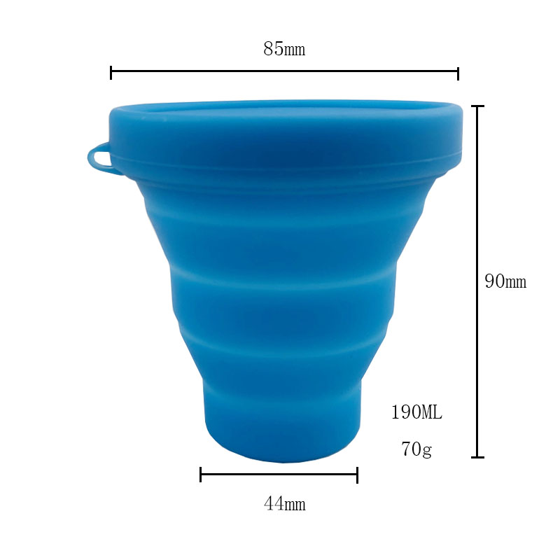 Custom Logo Expandable Silicone Collapsible Water Cup