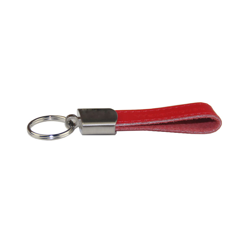 Oval Exquisite Waxed Leather Keychain