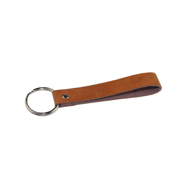 Leaf-shaped Stylish Vegetable-tanned Leather Keychain