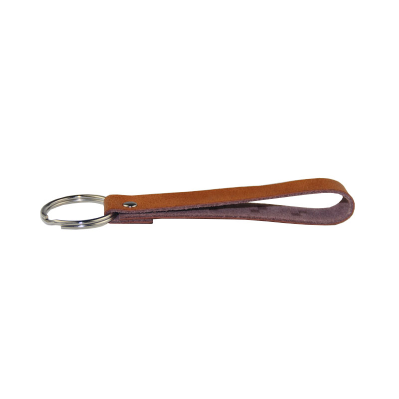 Leaf-shaped Stylish Vegetable-tanned Leather Keychain