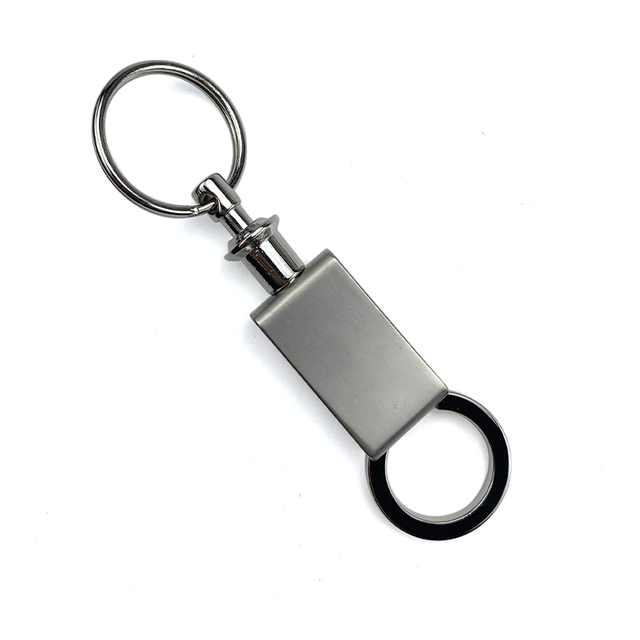 Rectangle Copper Gun metal keychain