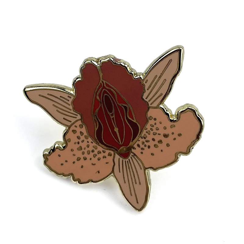 flower enamel pin