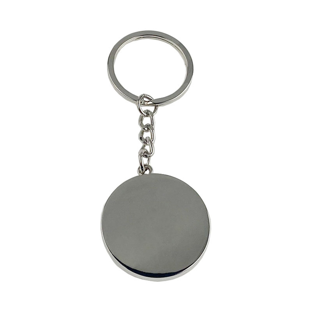 Round Copper Cat metal keychain