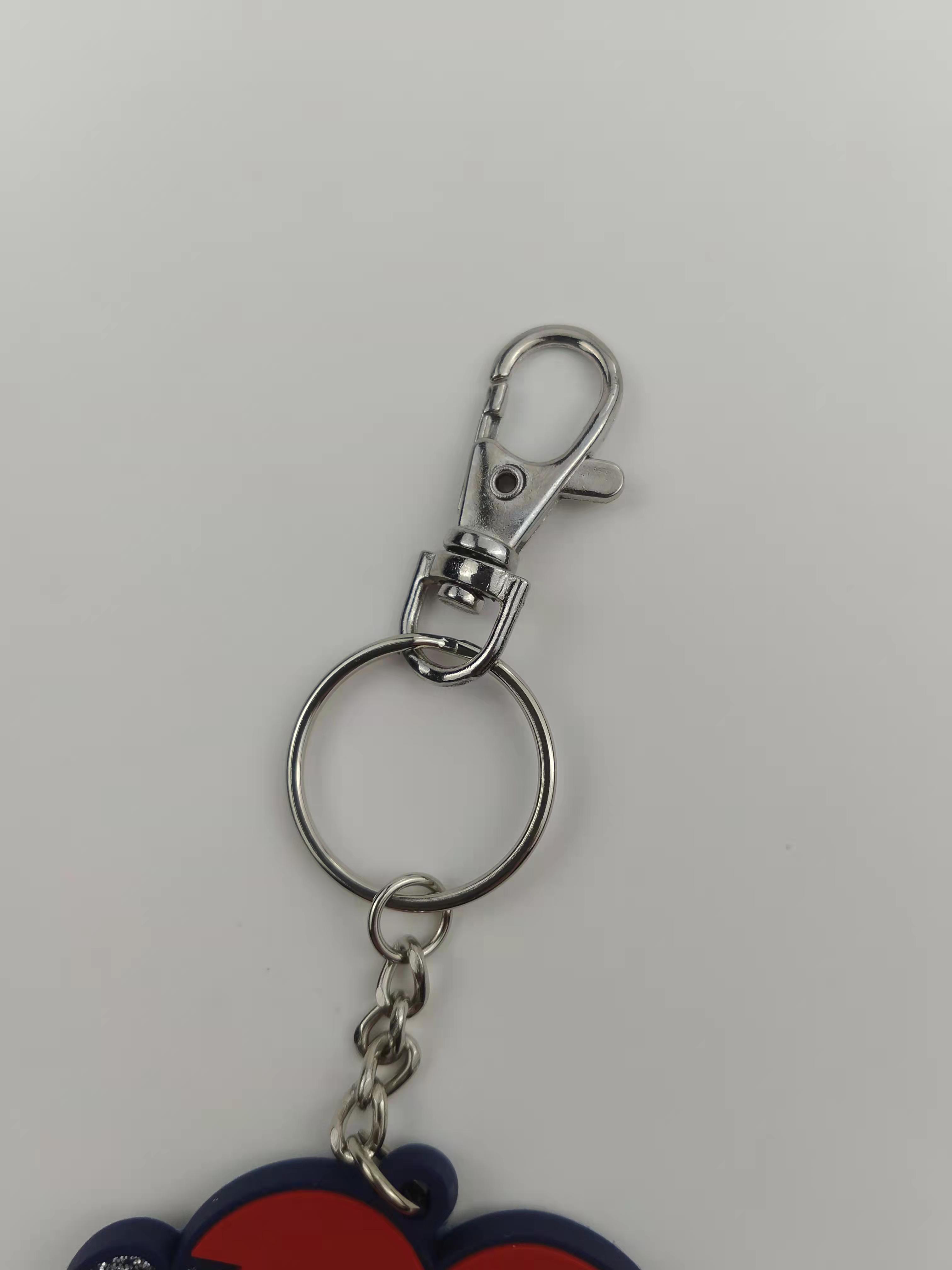 Flexible Advertising Tool Compact Pvc Keychain