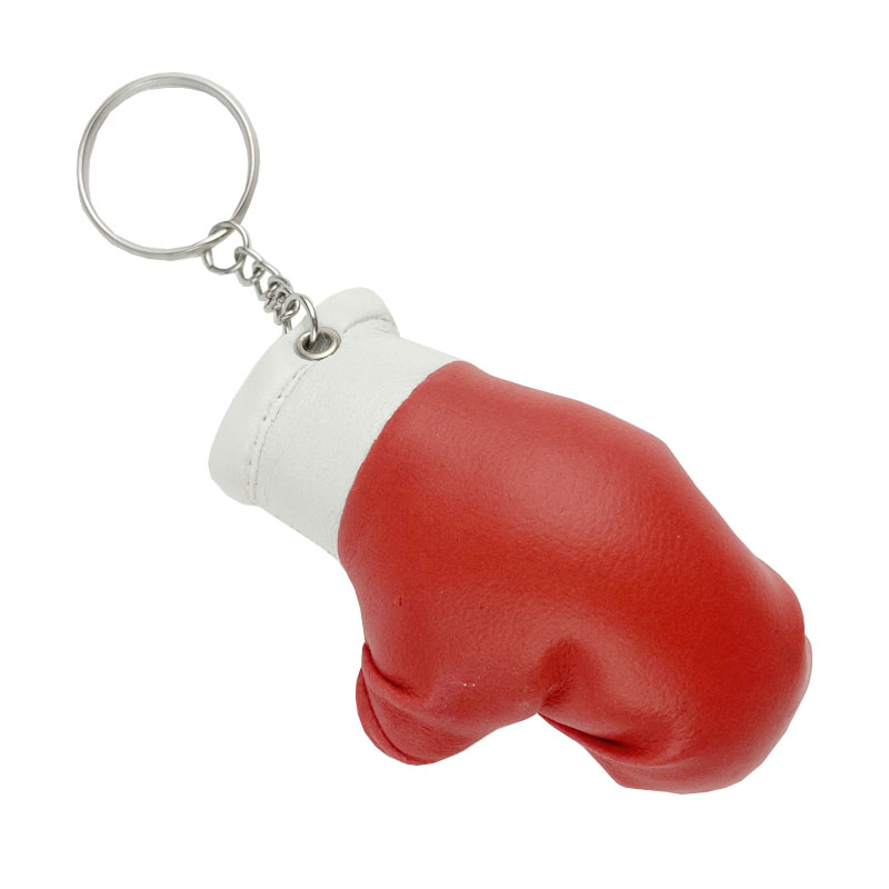 Personalized Plastic Boxing Glove Keychain Souvenir