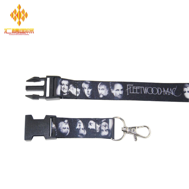 Printed Logo Eco-Friendly Heat Transfer Lanyard for Keys