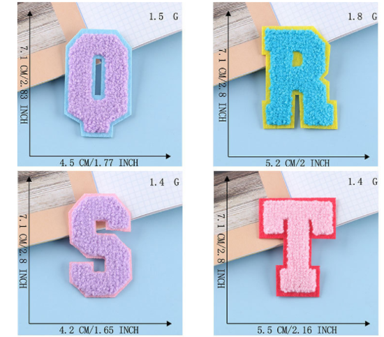 custom letter chenille patch