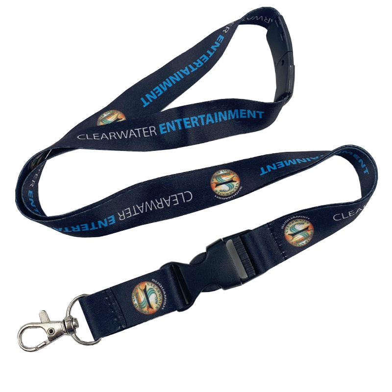 Metal Clip OEM Polyester Lanyard for Sublimation