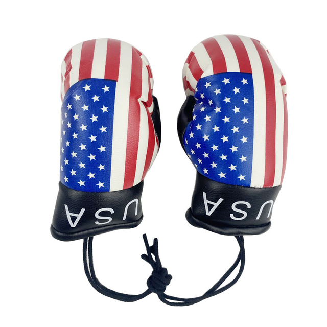Blank Leather Boxing Glove Keychain For Car