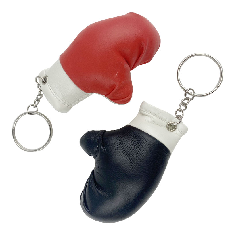 Cheap Pu Boxing Glove Keychain For Promotional Gift