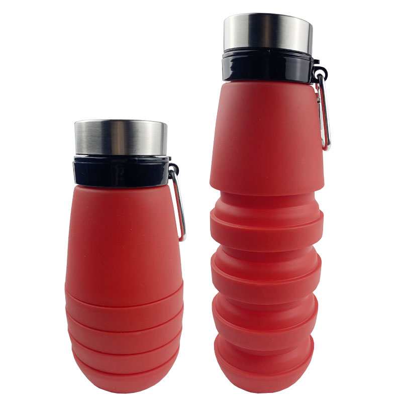 Foldable Silicone Collapsible Water Bottle For Hiking