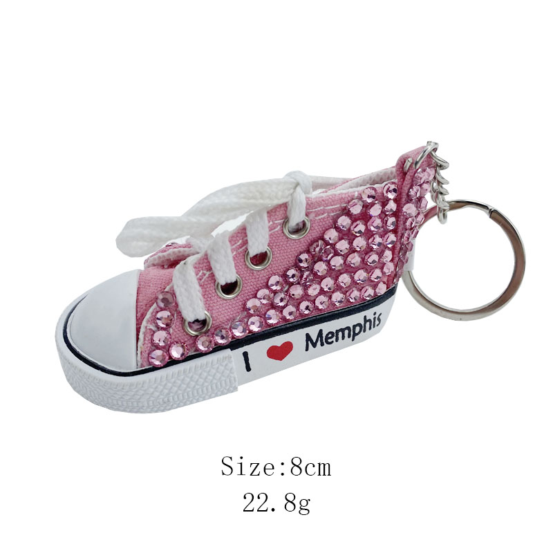 Crystal Silicone Shoe Keychain For Kids